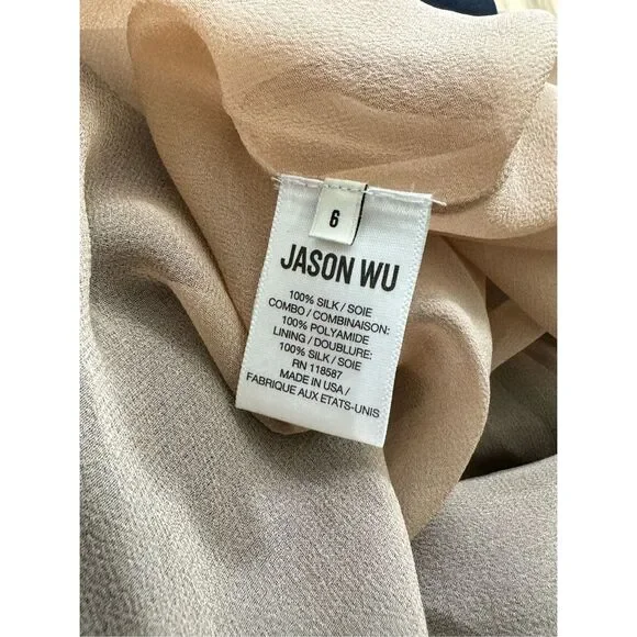 Jason Wu Collection Crinkle Chiffon Silk Halterneck Gown 6 - Picture 9 of 9